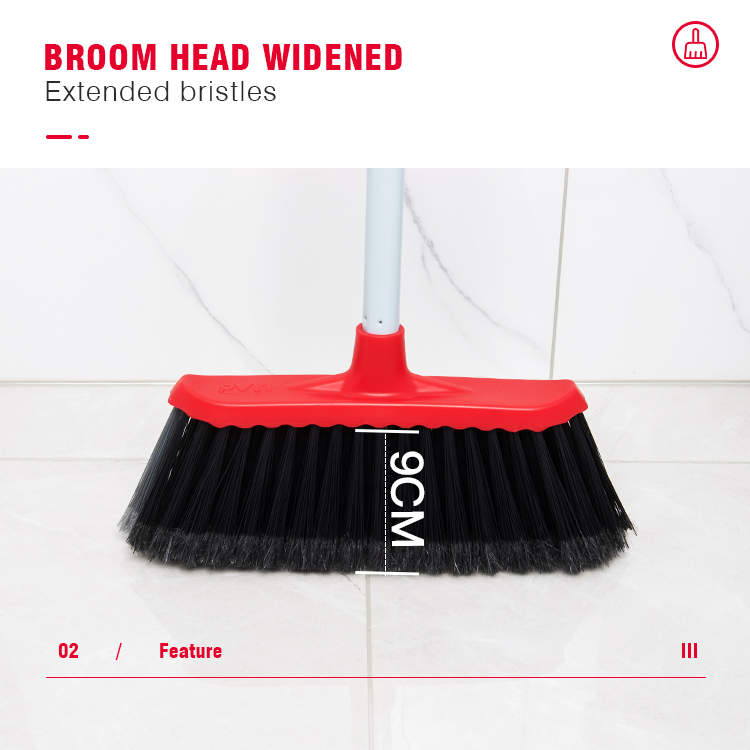 bushy bristle house broom