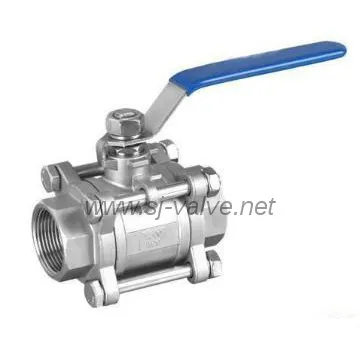 3 piece screwed ball valve