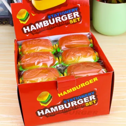 Portable Cute Children's Hamburger Pencil Sharpener - Fun Student Stationery