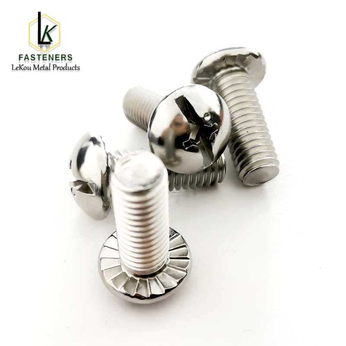 Камбінаваныя шрубы з квадратнай/шліцаванай/крыжападобнай галоўкай