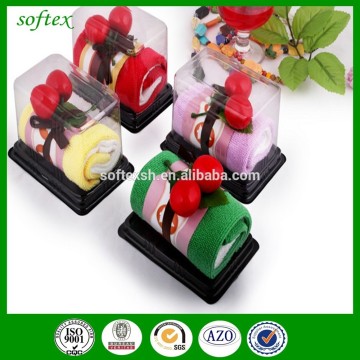 supply low price gift basket towel cake towel