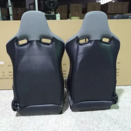 Wholesale Car Seats: Gray Fabric & Black PVC with Sliding Track