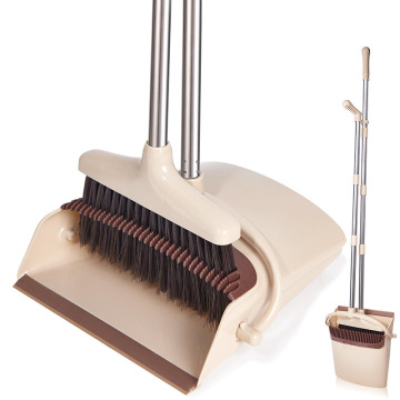 Lightweight Stainless Steel Household Dustpan and Broom Combo Stand for Home and Kitchen