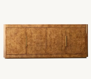 Modern Minimalist Luxury Solid Wood 4-Door Storage Sideboard