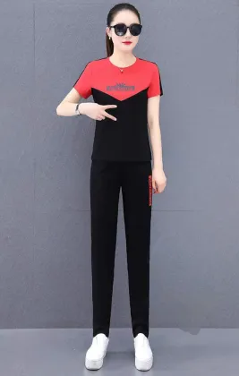 Monisa girl sports leisure colorful clothes with crew-neckone in summer