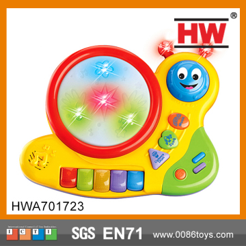 Batteria operazione Cartoon Worm tamburo gioco giocattolo bambino