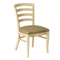 China Simple Design Fabric Restaurant Single Wood Dining Chair Supplier