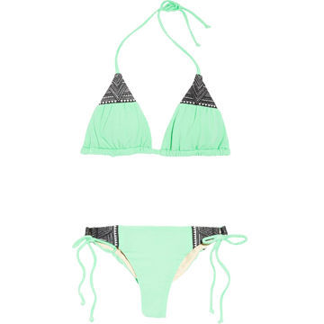 Women's Triangle Bikini Top with Prints, Push-up Pads and Adjustable Straps, Made of Nylon