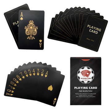 Su geçirmez ve logo baskısı ile özel toptan altın folyo poker kartları