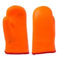 قفازات PVC باللون البرتقالي الفلوري