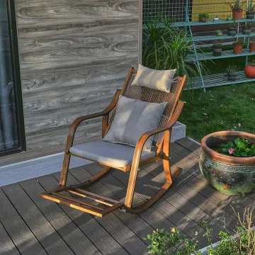 Luxury Patio Furniture Set: Niceway Outdoor Rattan Rocking Chair