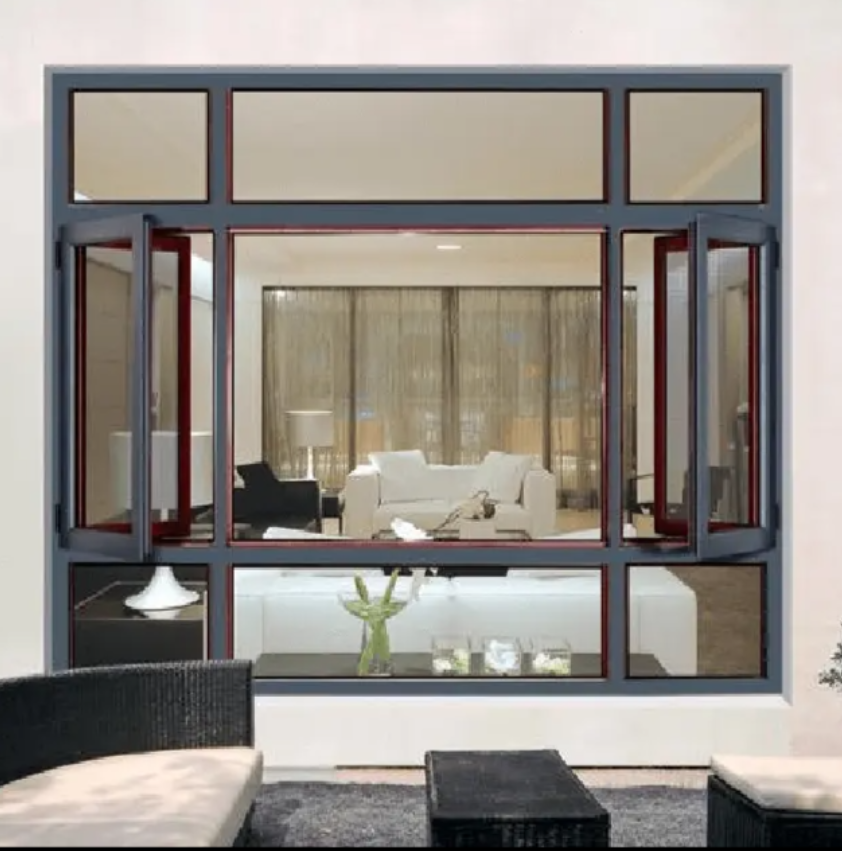 Aluminum casement windows