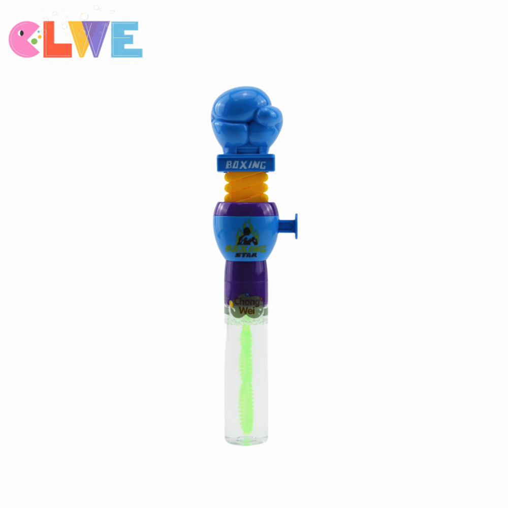 Blue Boxing Glove Extendable Bubble Wand