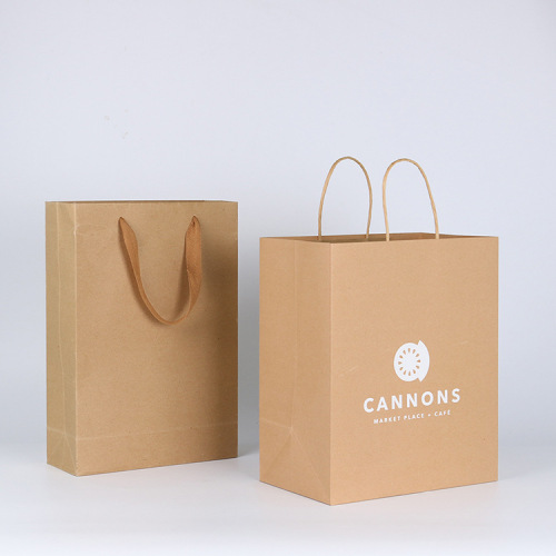 Custom Fashion Shopping Bag Brown Kraft Paper Bags