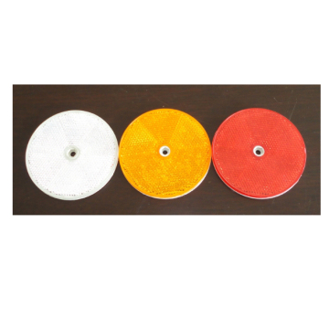 85mm White Yellow Red Reflective Round Plastic Reflector with Hole