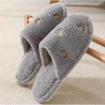 Simple home comfort plush slippers