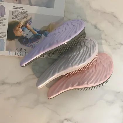 Wholesale Custom Logo Angel Wings Detangling Massage Hair Brush Comb