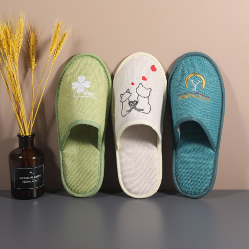 Natural material environmental protection hotel room slipper