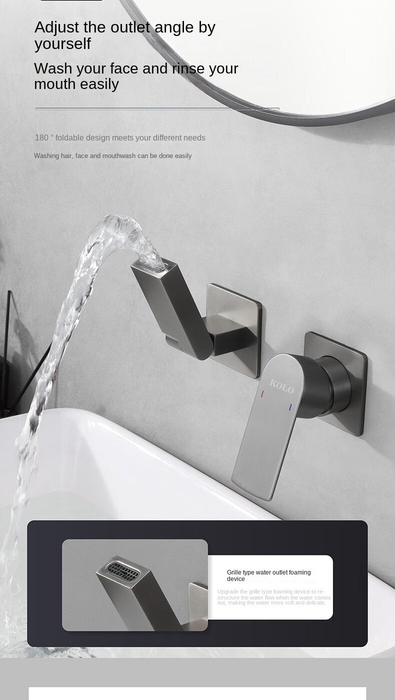 gug grey basin faucet