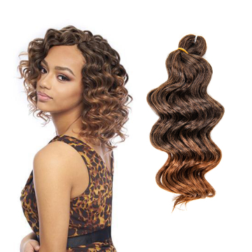 AliLeader Ocean Wave Crochet Hair 9" Natural Black Deep Wave Crochet Braids Synthetic Hair Extensions