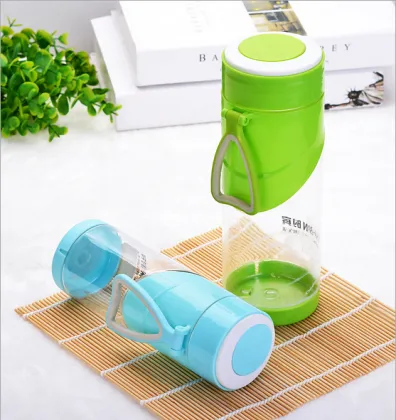 Portable Sport Plastic Space Cup with Bottom Cup