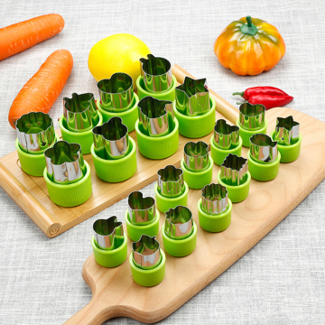 DIY Pastry Bakeware: Stainless Steel Fruit Stamps & Veggie Cutters - 11 Sets
