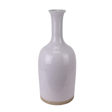 Handmade Solid White Porcelain Vase - Jingdezhen RZPI91 Long Neck Ceramic Flower Vase