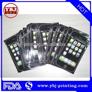 Phone protection screen packaging Plastic Zipper Packaging Bag