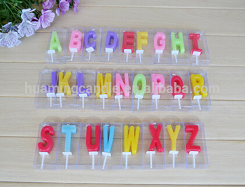 Hot sale Colorful Letter Shape Birthday Cake Candle