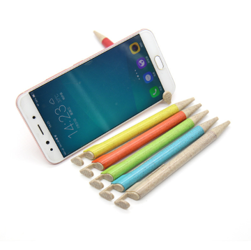 Wheat Straw Ballpoint Pen with Phone Holder