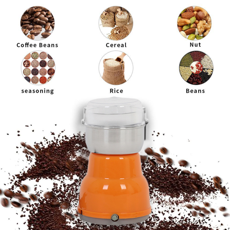 Electric Stainless Steel Coffee Bean Grinder Multifunction Home DIY Milling Machine Coffee Accessories Herbs Spices Nuts Grains