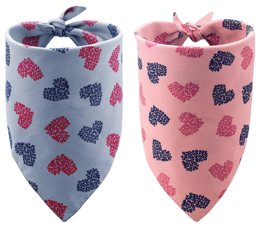 2 Pack Washable Dog Bandana