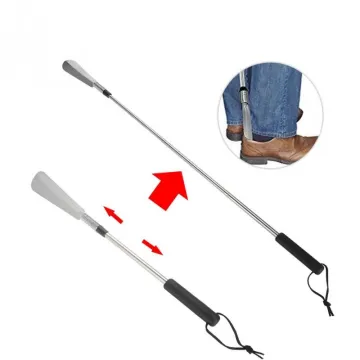 Stainless Steel Shoe Horn Portable Telescopic Extendable Shoe Horn Collapsible Long Handled Shoe Elderly Accessories Shoe Horn