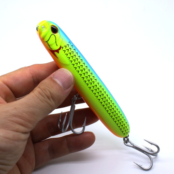AOCLU Hard Bait Wobbler Pencil Lure with 3X Hooks - Japan Quality Topwater Popper