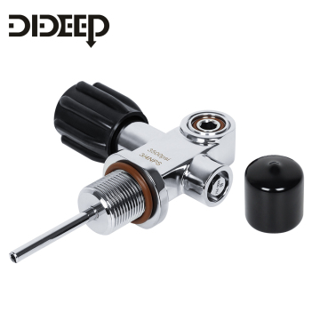 3500PSI Scuba Diving High Pressure Tank Valve: DIDEEP 3/4-14 NPSM and DIN