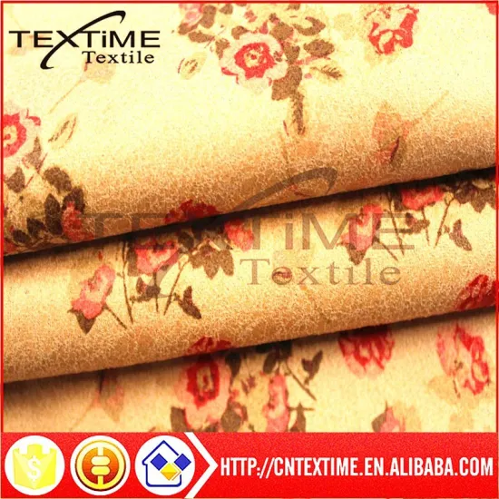 polyester printted suede fabric for sofa / hometextile / mattress