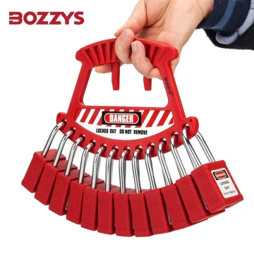 Safety Padlock Caddy Holds Up to 12 Padlocks for Lockout-Tagout Stations
