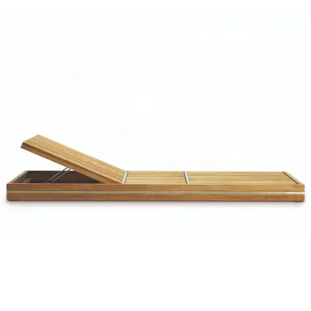 Modern Solid Wood Teak Chaise Lounge Garden Furniture Set