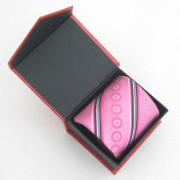 Stylish cardboard tie packing box with hinged flap