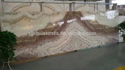 Book Match Red Onyx marble slabs,Red Dragon Onyx Jade slabs for wall backlit