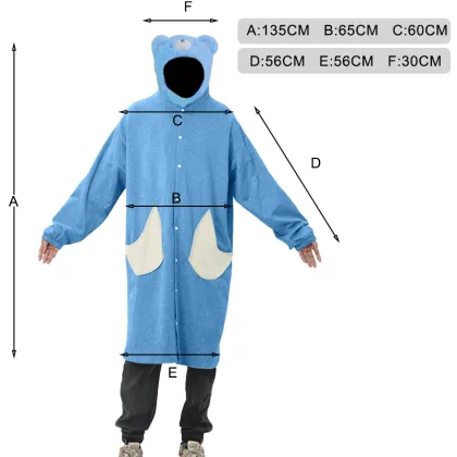 Cartoon Family Onesie Pajamas with Pockets and Hood