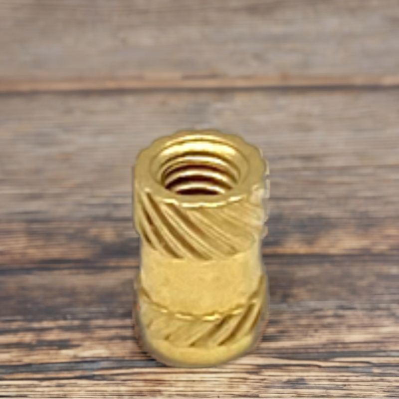 M2.5 Threaded Inserts Nuts for Wood Fasteners Types Brass Knurled Embedded Hole Copper Nut Passivated Hex Nut Mining Application