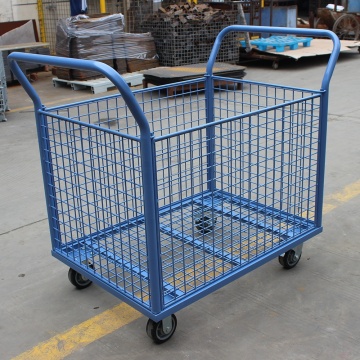 Chariot de cage à l'entrepôt de maille pour la cueillette