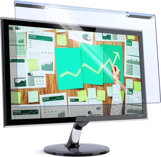 Blue Light Blocking Screen Protector for 21.5-27 Inch LED Monitors - Anti-UV Eye Protection