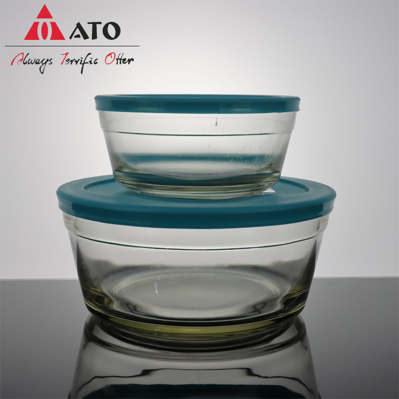Round Bowl Glass Bowl with Lid galss container