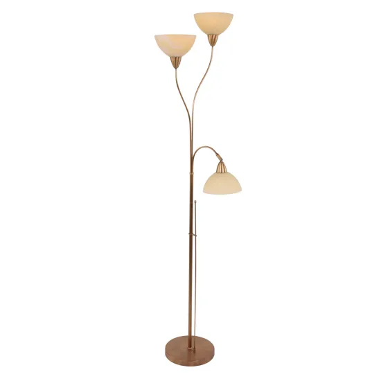 3 lights glass shade floor lamp