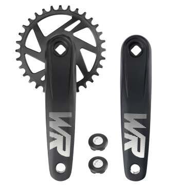 ZUKKA Mountain Bike Crankset 34T Single Speed Aluminum Crank Arm for MTB