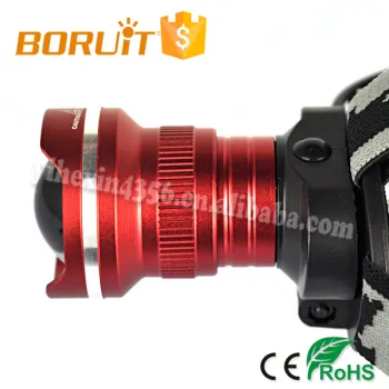 Boruit RJ-2155 Headlamp CREE XM-L T6 Led Headlight Zoom Rechargeable Head Light