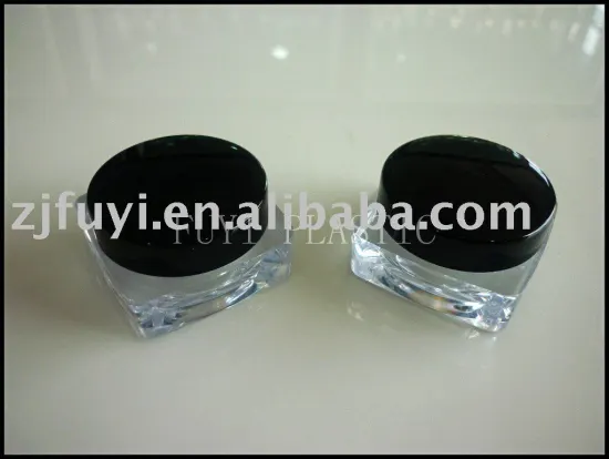 square plastic cream jar