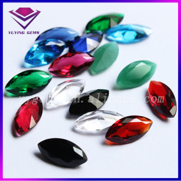 Various Color Decoration Jewel Marquise Shape Synthetic Glass Gemstones